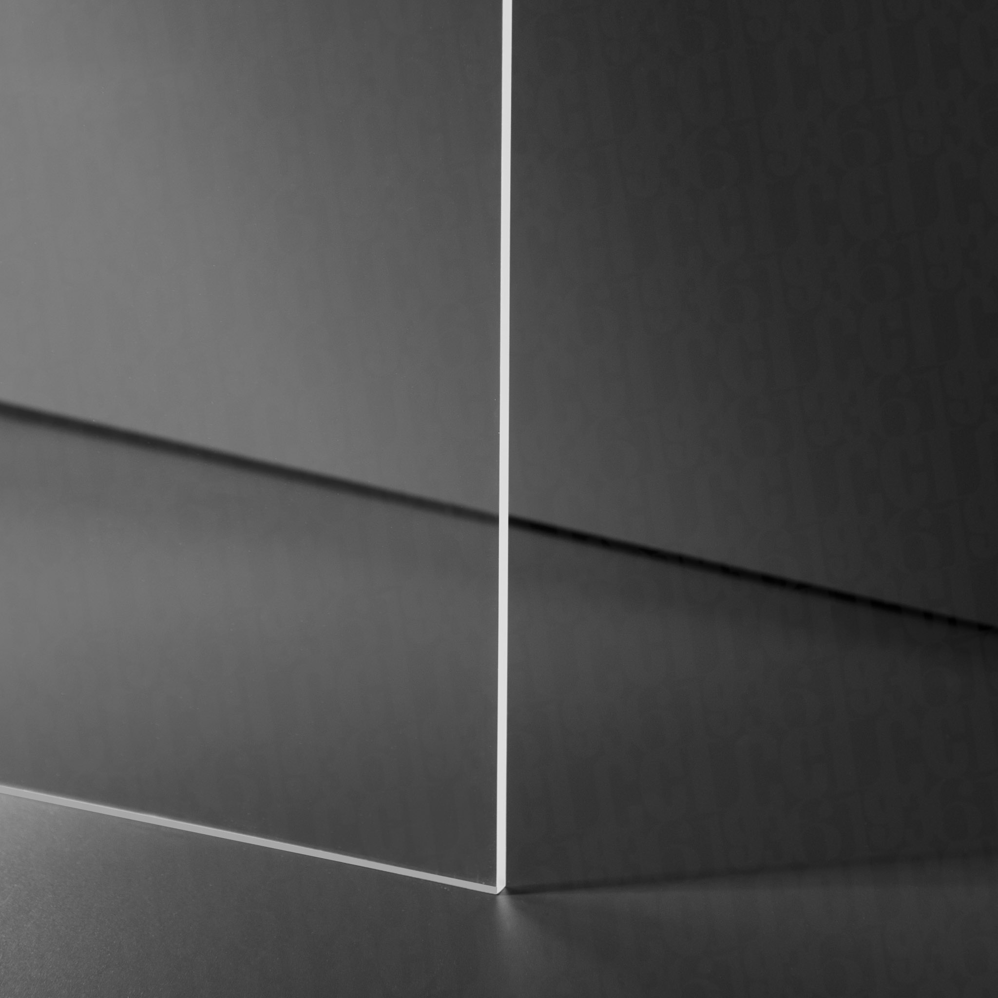 Placa de acrílico cristal transparente