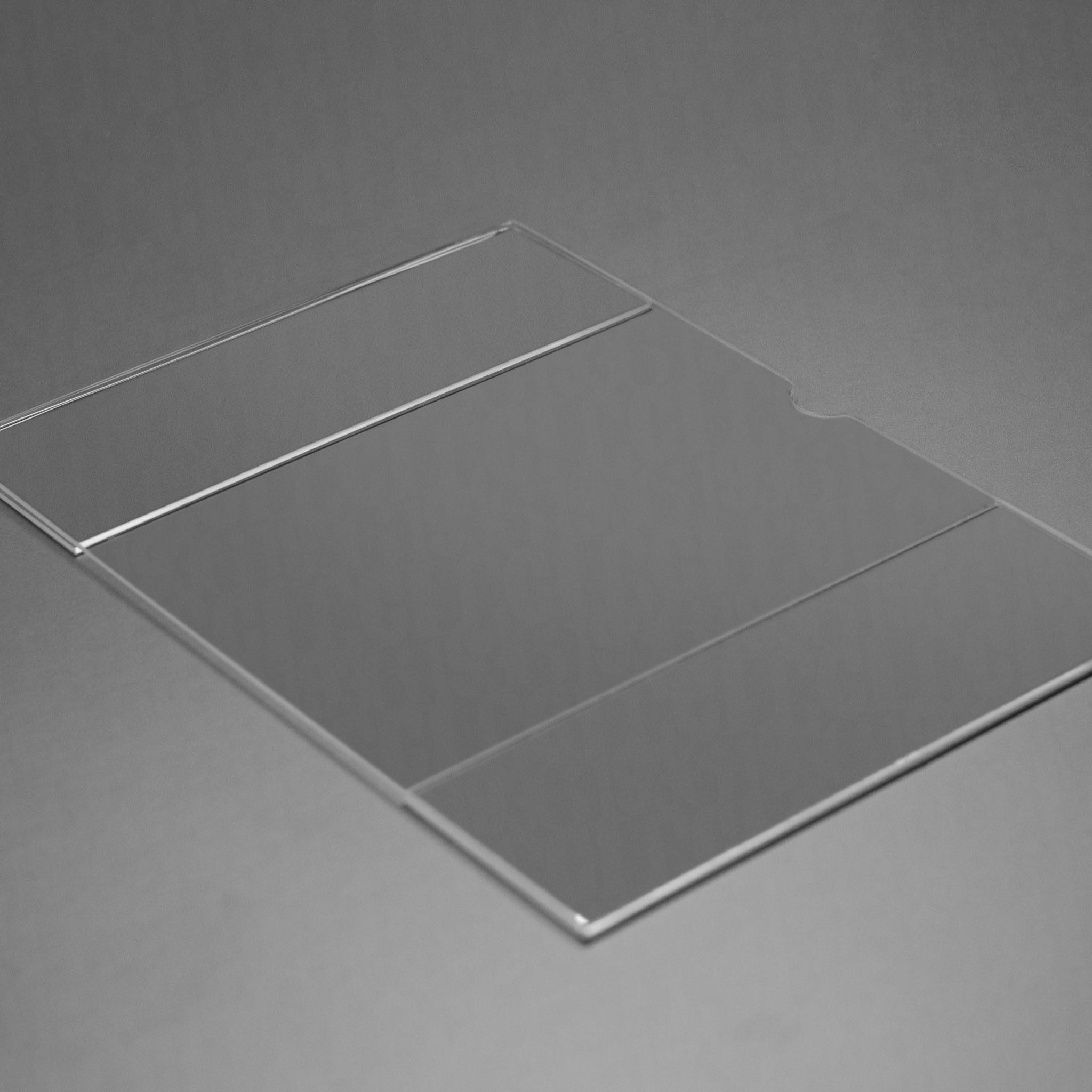 Porta lámina de PET transparente