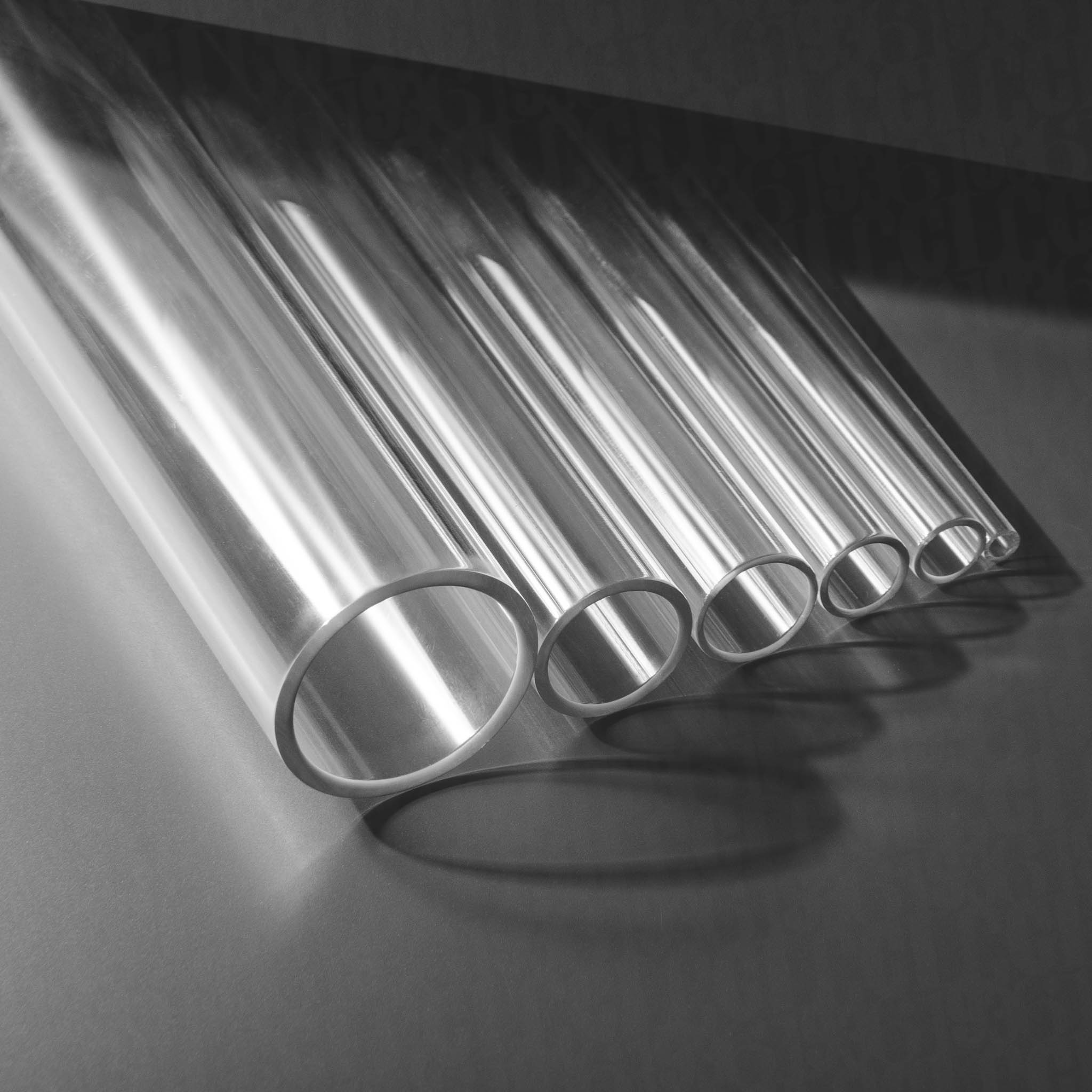 Tubos extruidos de acrílico