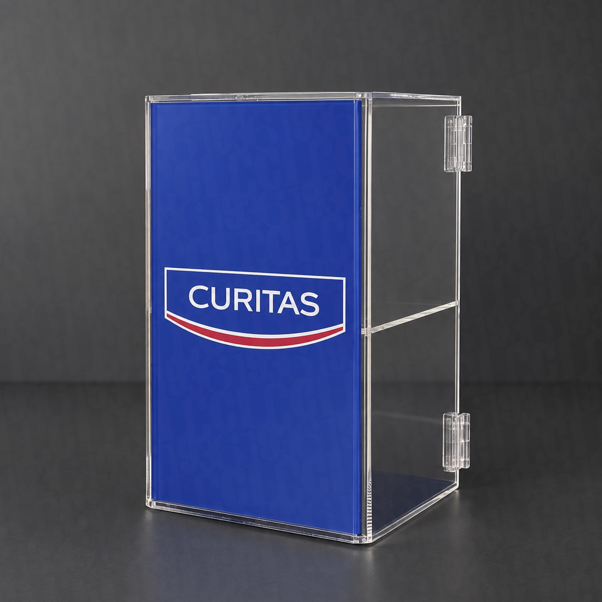 Caja exhibidora de acrílico para farmacia