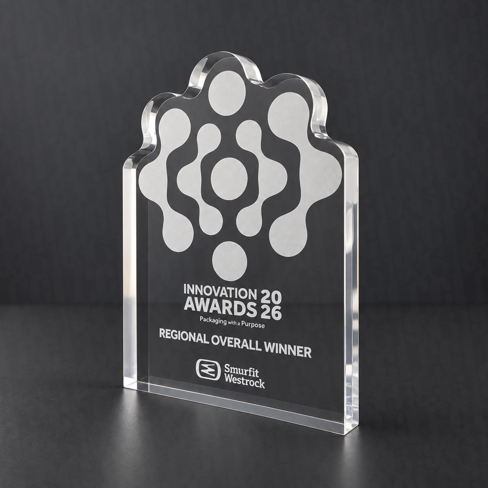 Premio de acrílico con forma personalizada para Smurfit Westrock
